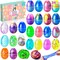 24 Pcs Easter Eggs Filled with Crystal, Galaxy, Slime and Confetti